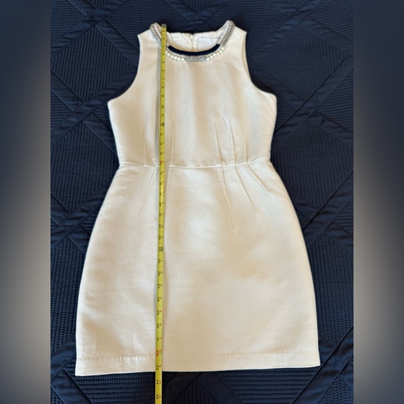 3.1 Phillip Lim 8 Sheath Dress cream/white pearls/embellished neckline - Picture 8 of 9